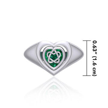 Celtic Heart Knotwork Flip Ring TRI158 - Jewelry